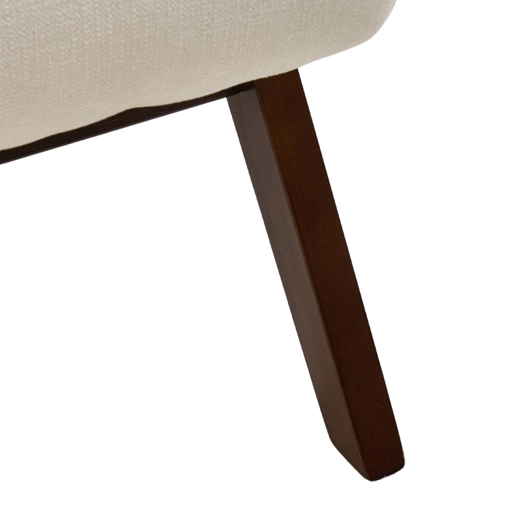 Living and Home Beige Chenille Modern Armchair Image 6