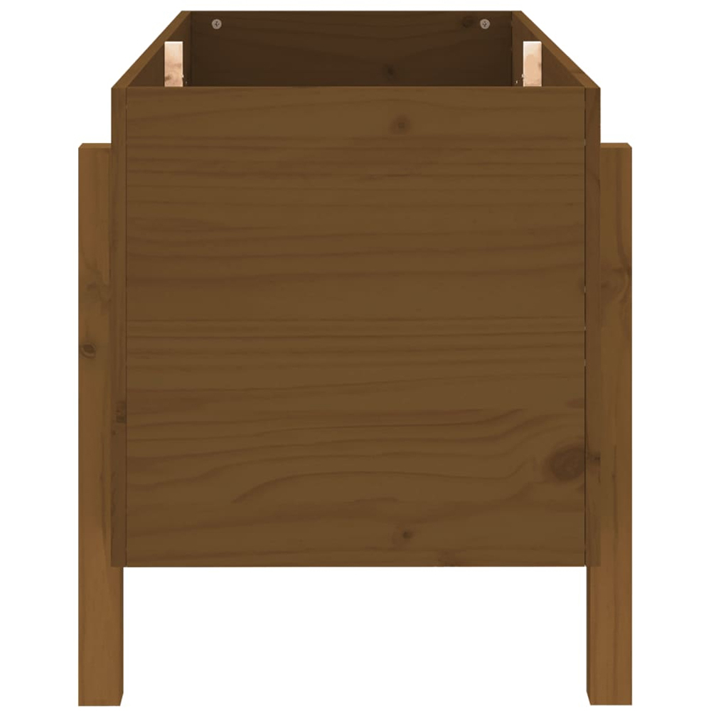 vidaXL Honey Brown Solid Pine Wood Raised Garden Bed 57 x 101 x 50cm Image 3