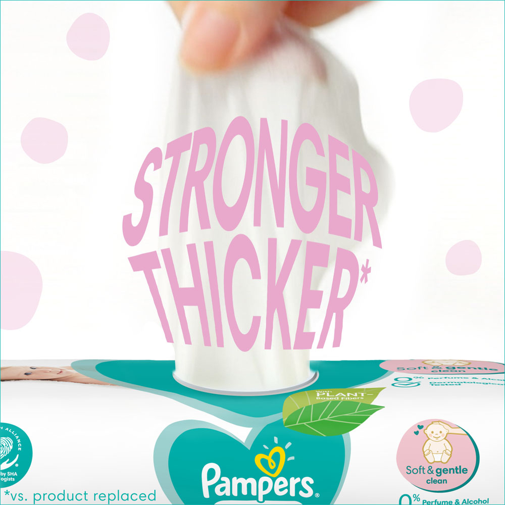 Pampers Sensitive Fragrance Free Wipes 4 Pack 208 Wipes Image 4