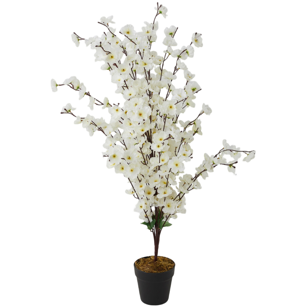 Living and Home Decorative Artificial Wintersweet Plant in Pot 95cm Image 1