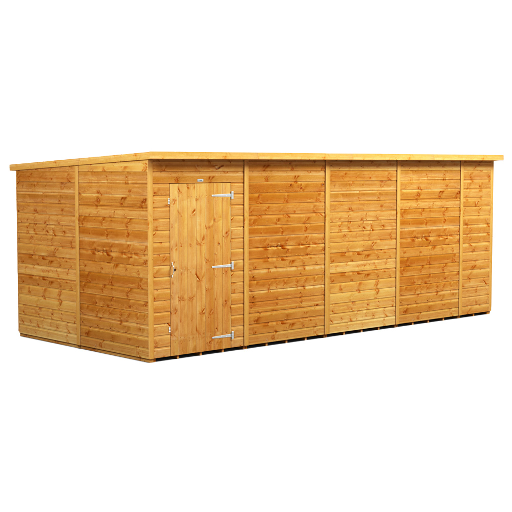 Power Sheds 18 x 8ft Pent Wooden Shed Image 1