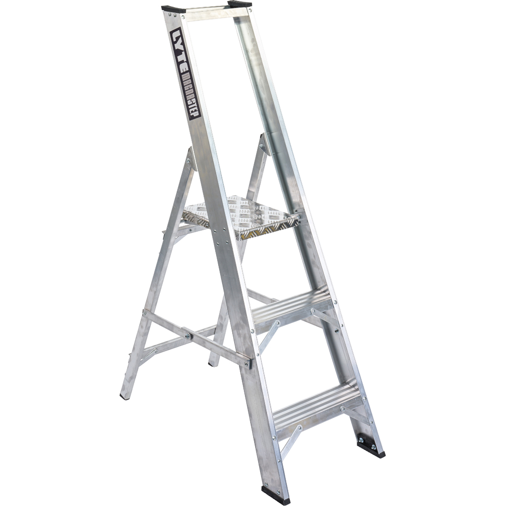 Lyte Ladders and Towers MagnaStep 3 Tread Aluminium Platform Step Ladder Image 1
