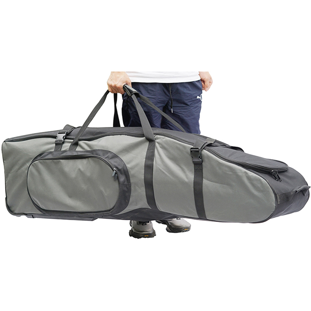 Gr8 Home Premium Black Grey Travel Golf Bag with Wheels Image 4
