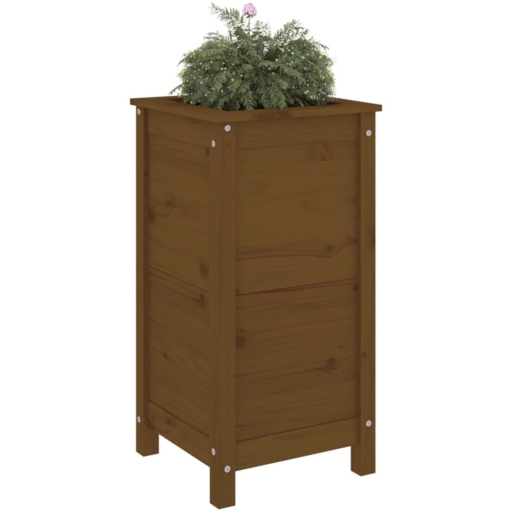 vidaXL Brown Solid Pine Wood Garden Planter 78 x 40 x 40cm Image 2