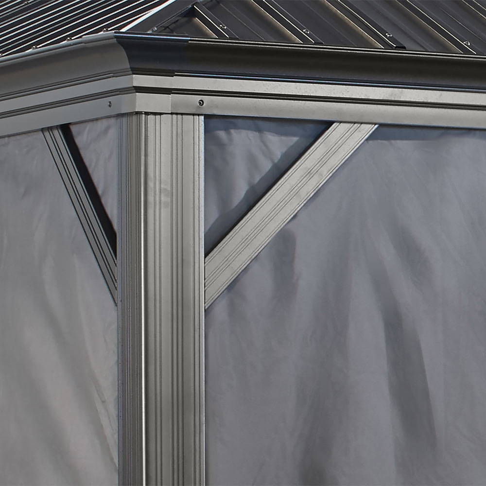 Sojag Moreno 3 x 3.7m Grey Gazebo Curtain Image 4