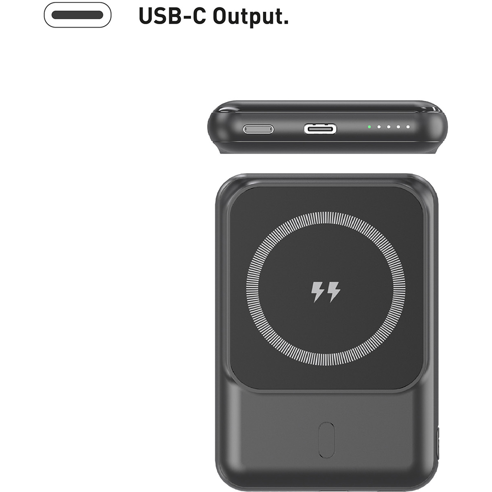 SilverLabel E71022265 Black MagSafe Magnetic Wireless Power Bank 5000mAh Image 6