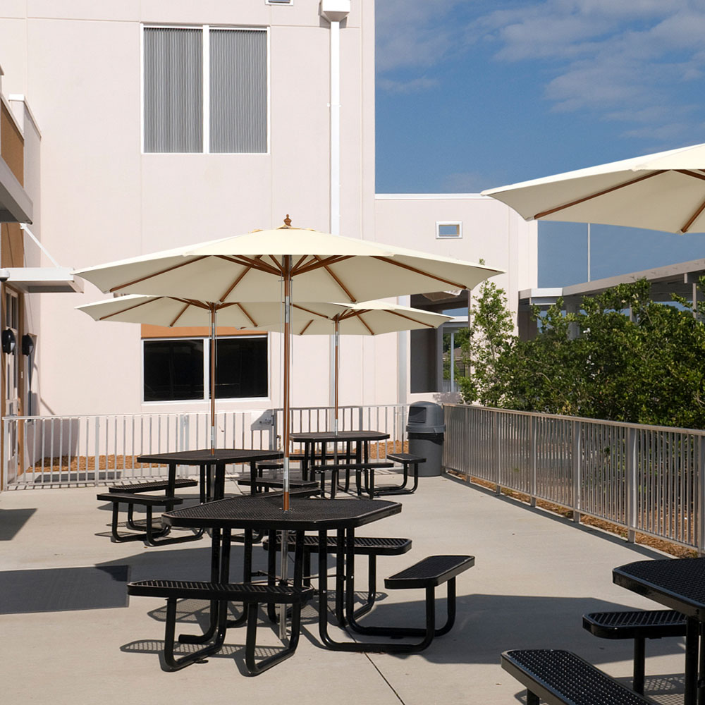 Costway Wooden Tilt Parasol with 8 Ribs 3m Image 2