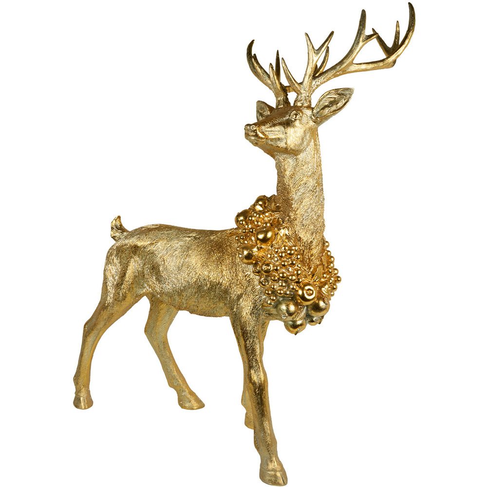 Antique Standing Stag Decoration Gold Image 4