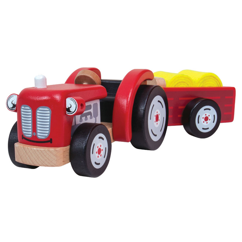 Tidlo Wooden Tractor and Trailer Image 1