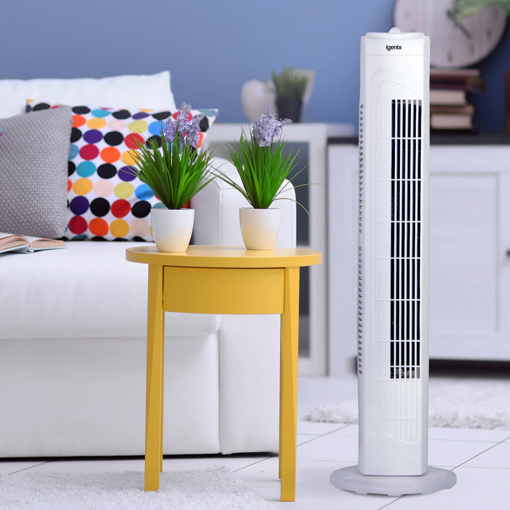 Igenix White Tower Fan 29 inch Wilko