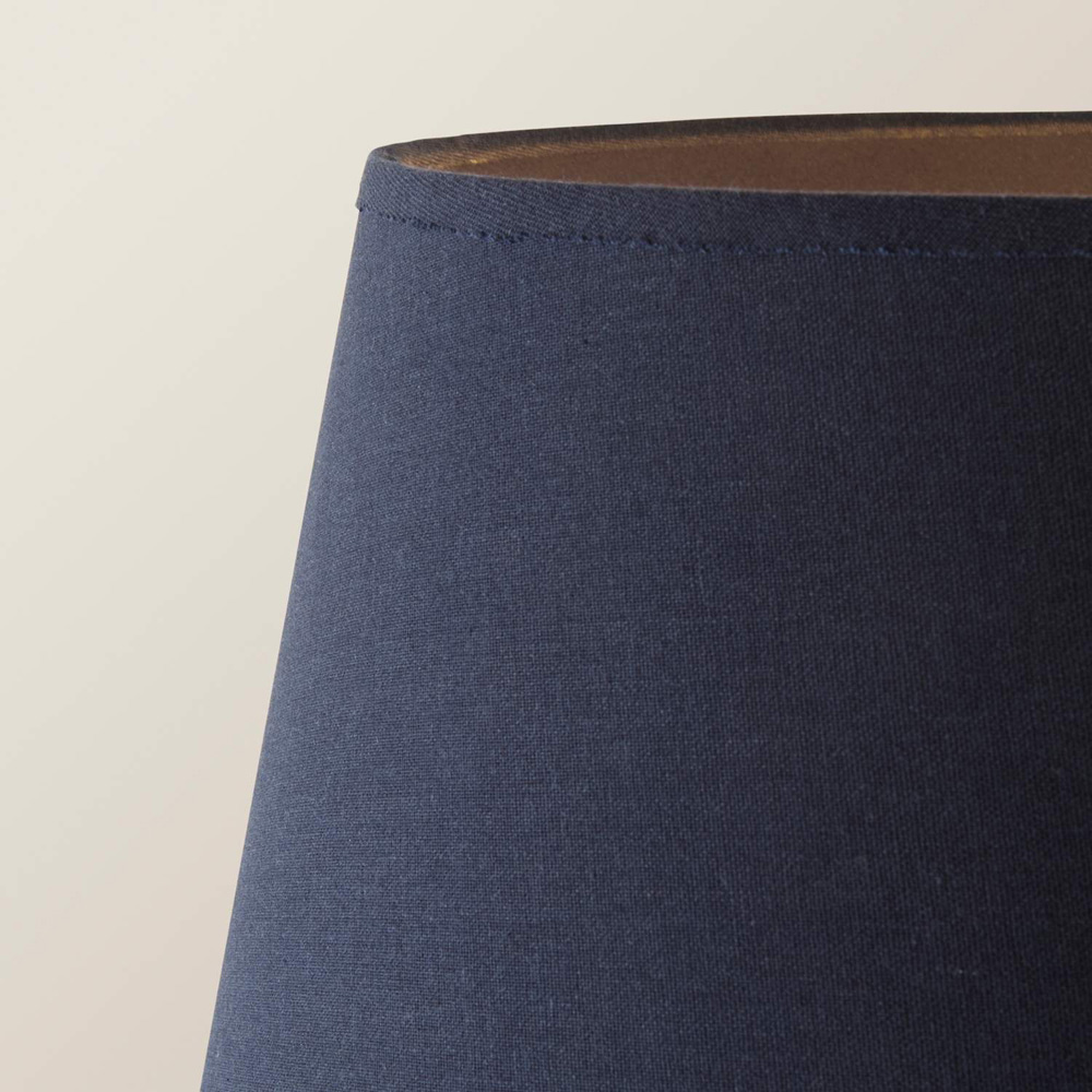 ValueLights Morrigan Navy Shade Cream Scallop Tripod LED Floor Lamp with Bulb Image 3
