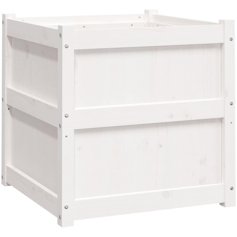 vidaXL White Pine Wood Garden Planter 60 x 60 x 60cm Image 6