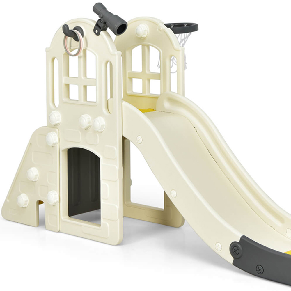 Costway 6-in-1 Toddler Yellow Climber Slide Playset Image 4
