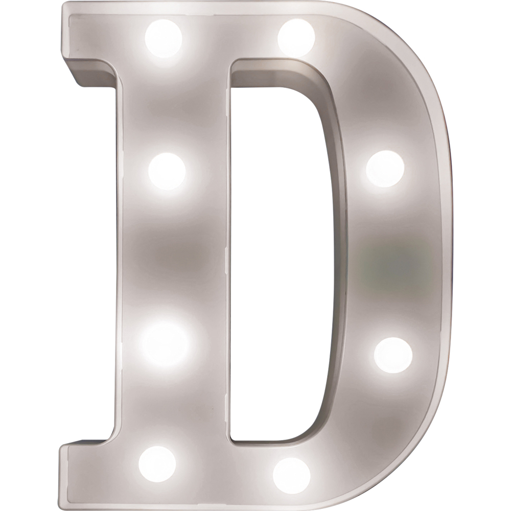 St Helens Battery Operated 3D LED Letter D Light Image 1
