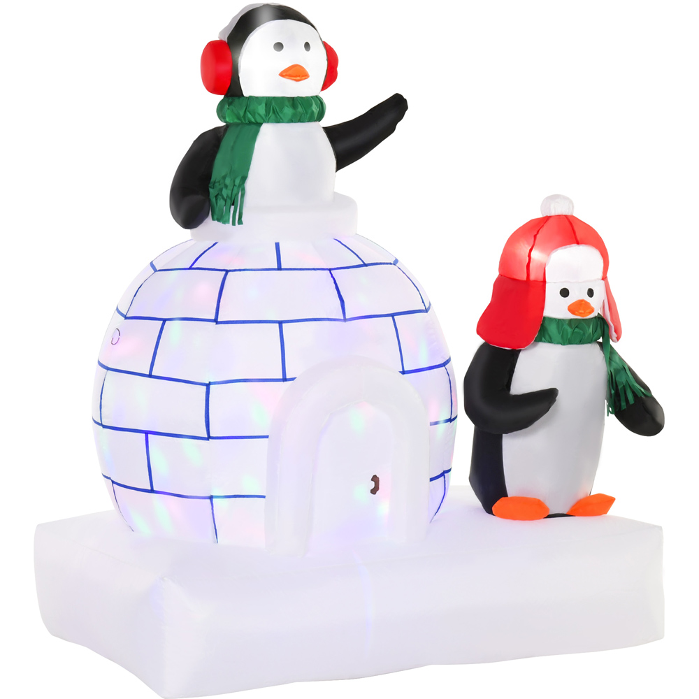 Everglow Light Up Inflatable Penguins Ice House Christmas Decoration 4.92ft Image 2