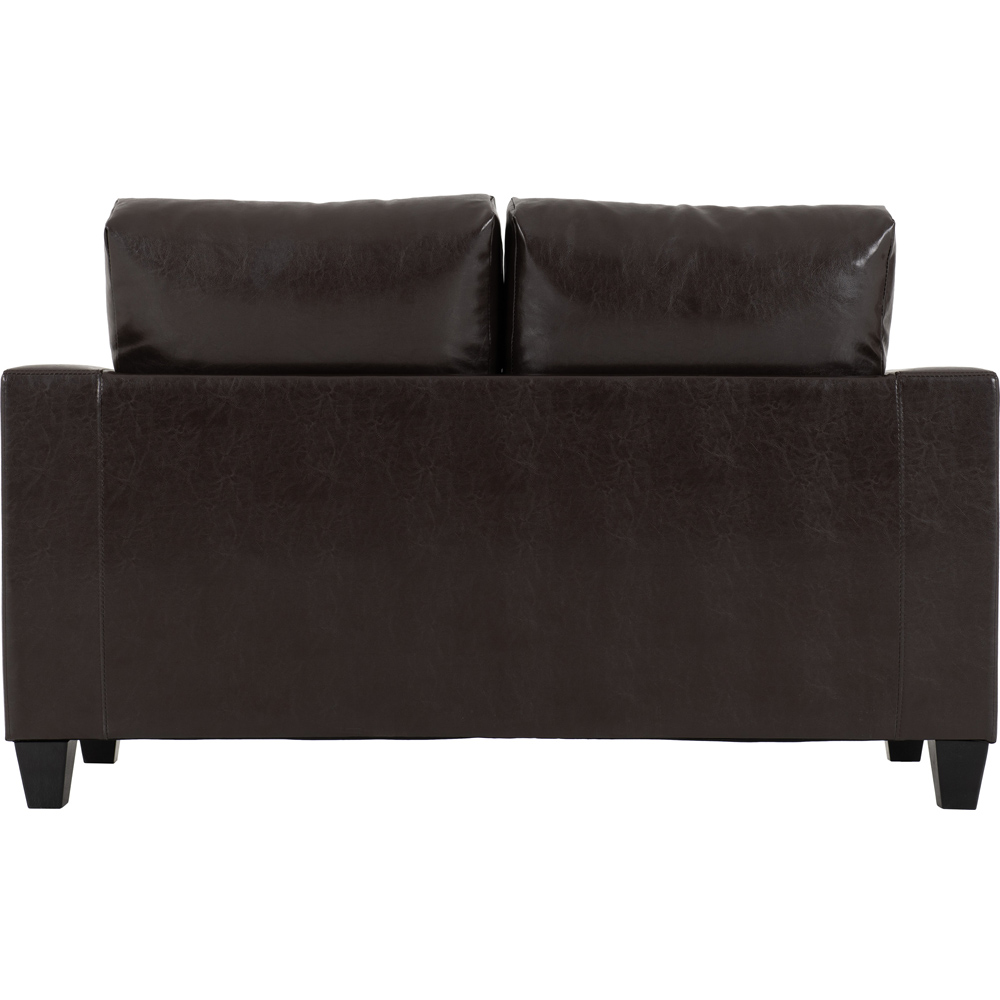 Seconique Tempo 2 Seater Brown PU Sofa Image 4