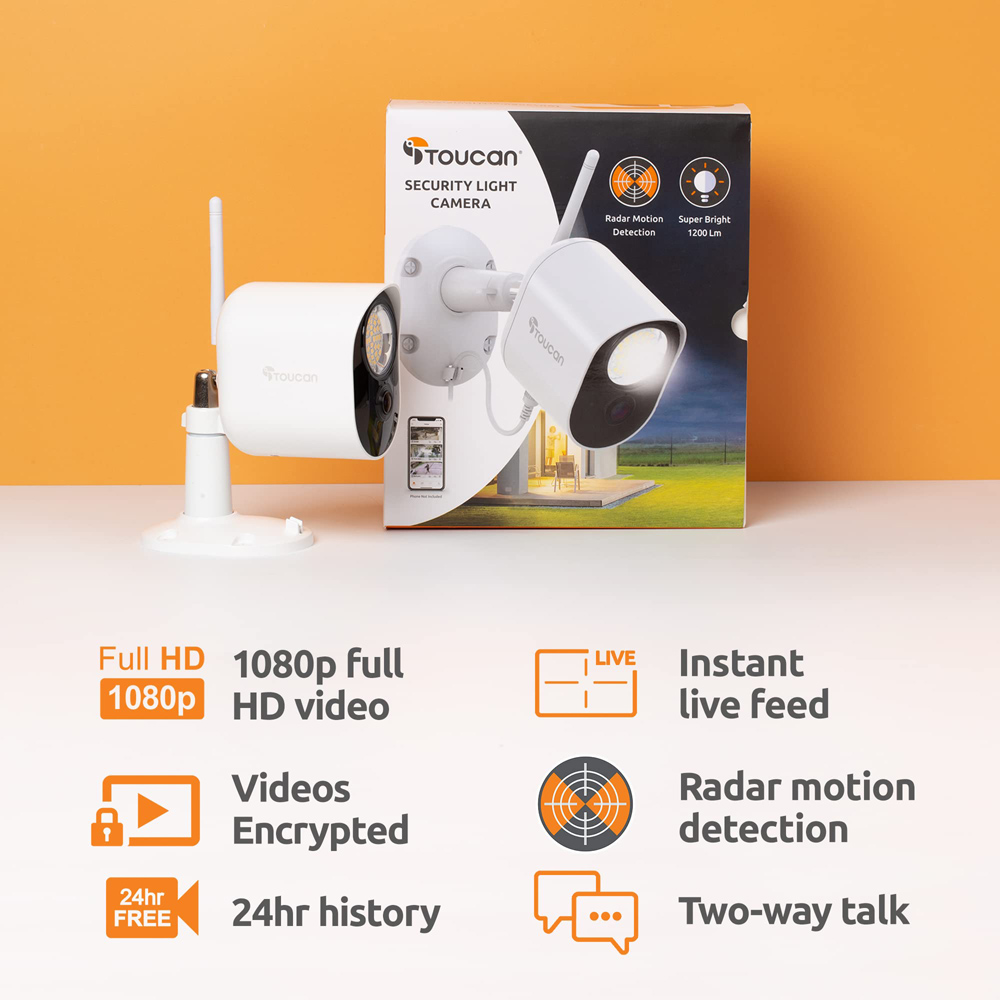 Toucan V3 Wireless Video Doorbell with Security Light Camera Image 9