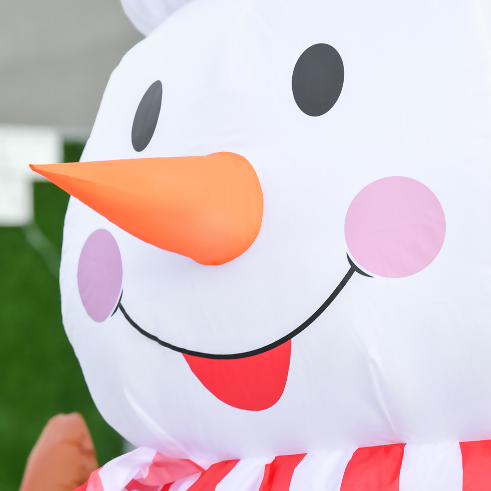 Everglow LED Inflatable Christmas Snowman with Candy Canes Decoration 7.8ft Image 6