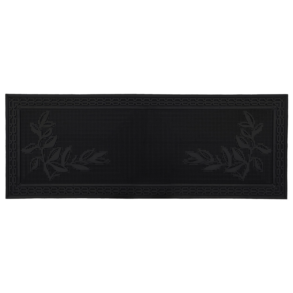 JVL Foliage Rubber Patio Scraper Doormat 45 x 120cm Image 1