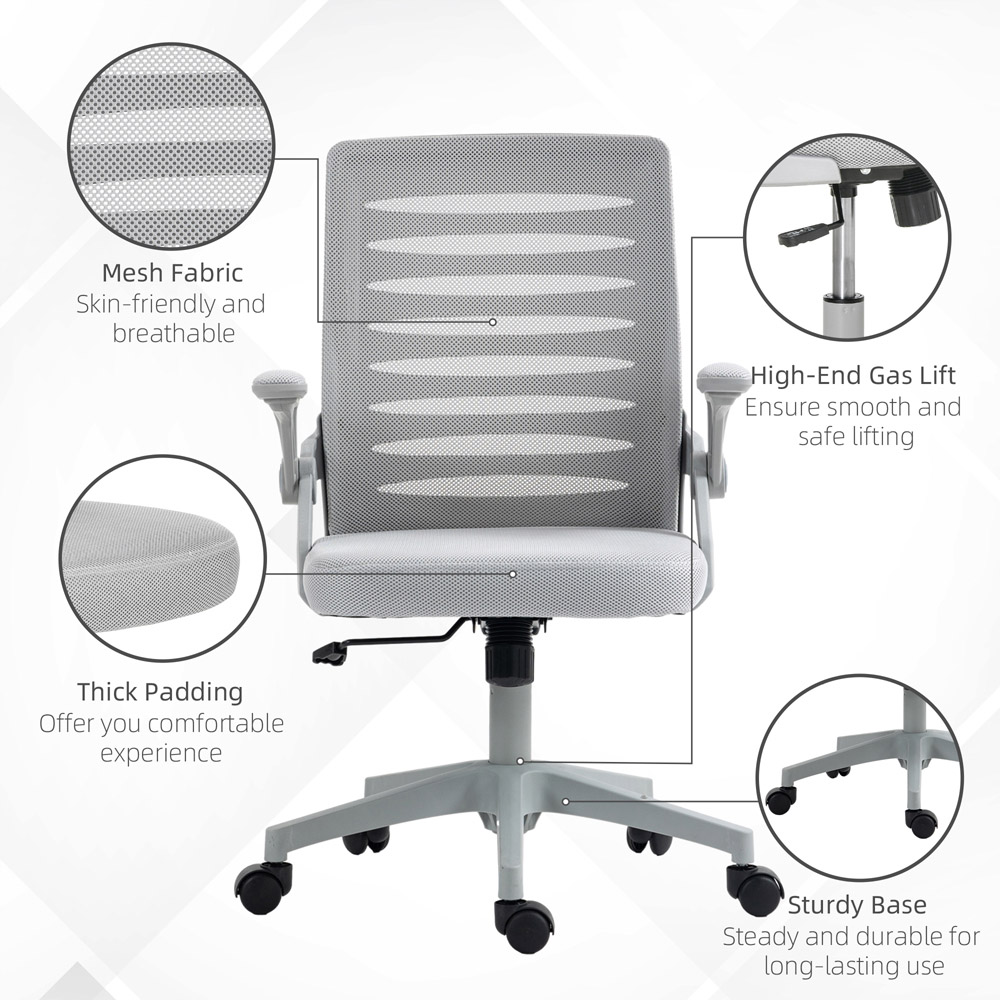 Portland Grey Mesh Office Chair with Lumbar Support Image 5