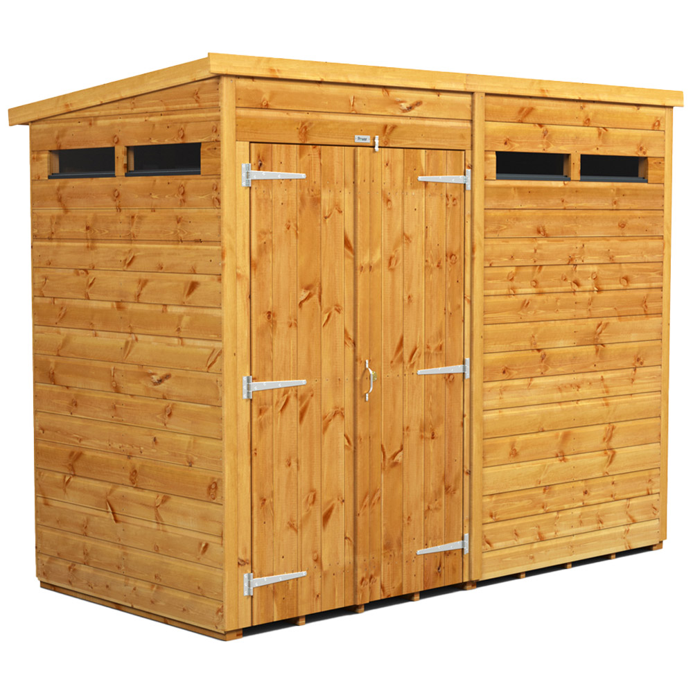 Power Sheds 8 x 4ft Double Door Pent Security Shed Image 1