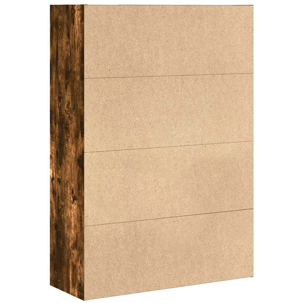 vidaXL 3 Shelf Smoked Oak Bookcase Image 3
