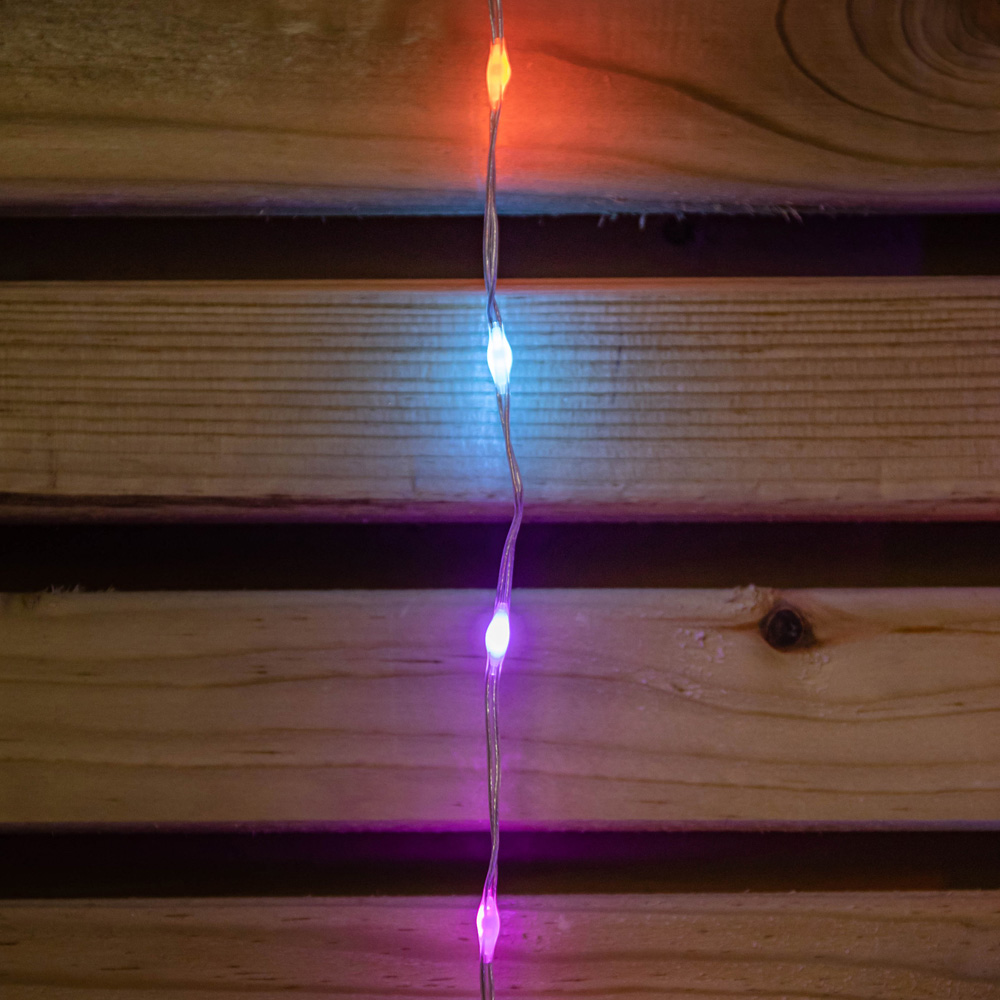 Samuel Alexander FlexiBrights 267 Rainbow LED Snowflake Clear Cable Curtain Light 1.2 x 1.2m Image 4