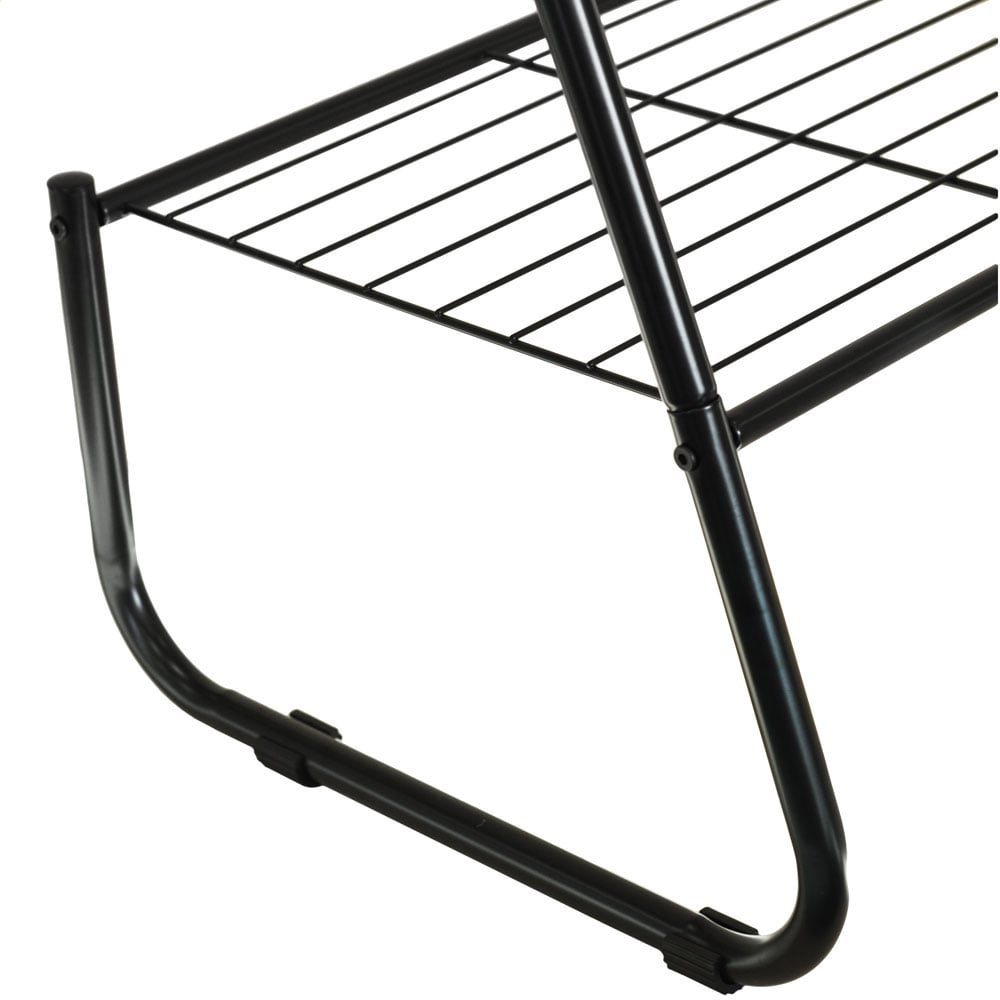 Watsons Single Shelf Black and White Metal Open Wardrobe with Rail Image 5