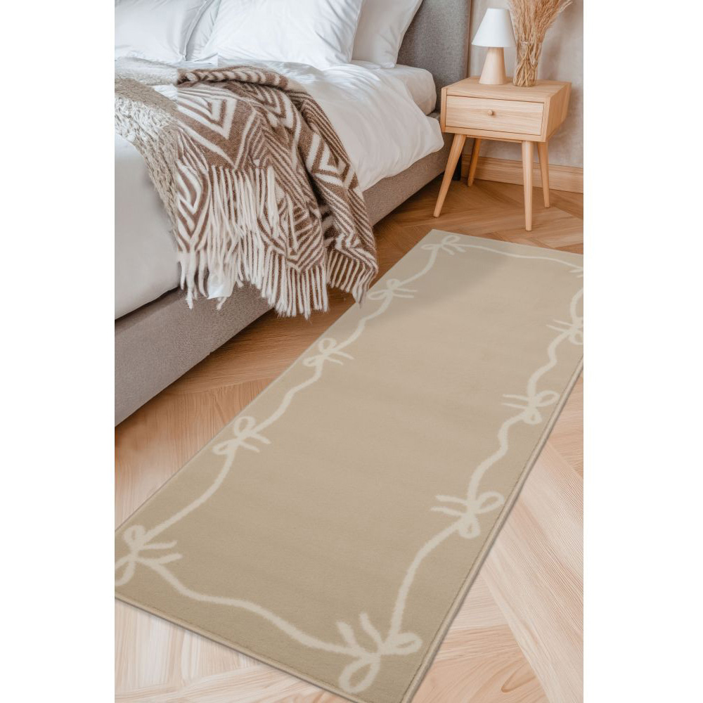 Homemaker Maestro Natural Bow Border Runner 67 x 200cm Image 5