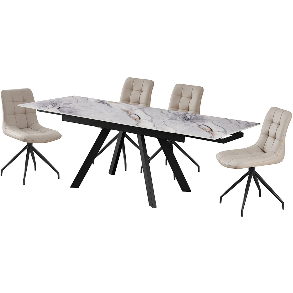 Pair of Elora Dining Chairs - Cream Image 3