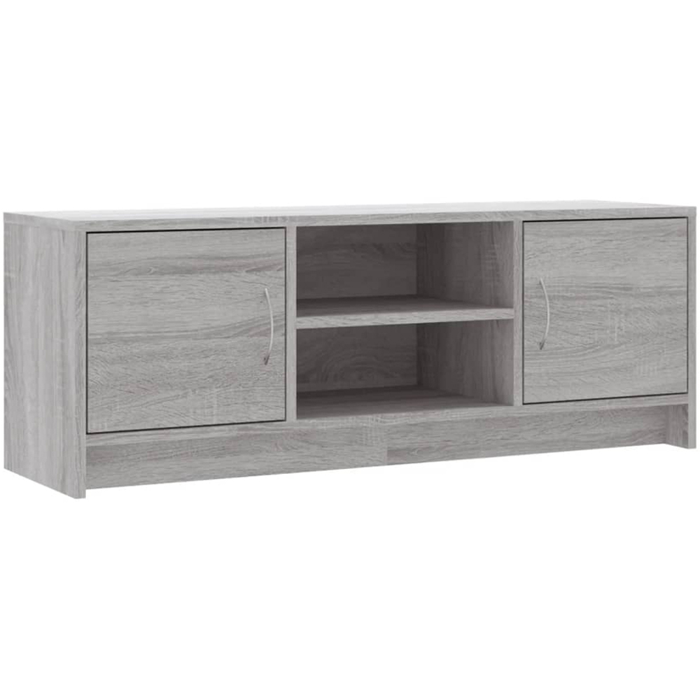 vidaXL 2 Door 2 Shelf Grey Sonoma TV Cabinet Image 2