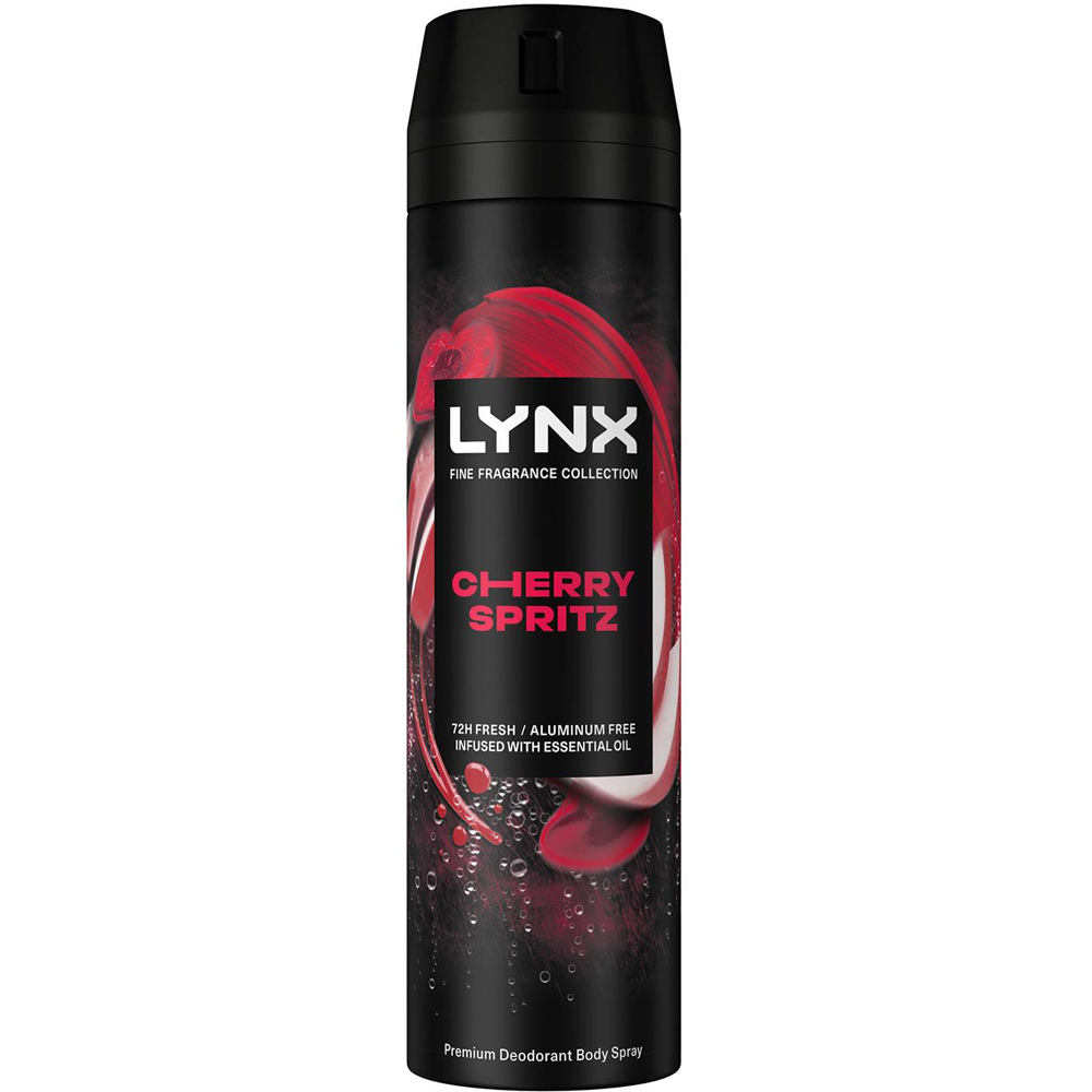 Lynx Fine Fragrance Cherry Spritz Body Spray Deodorant 200ml 6 Pack Image 7