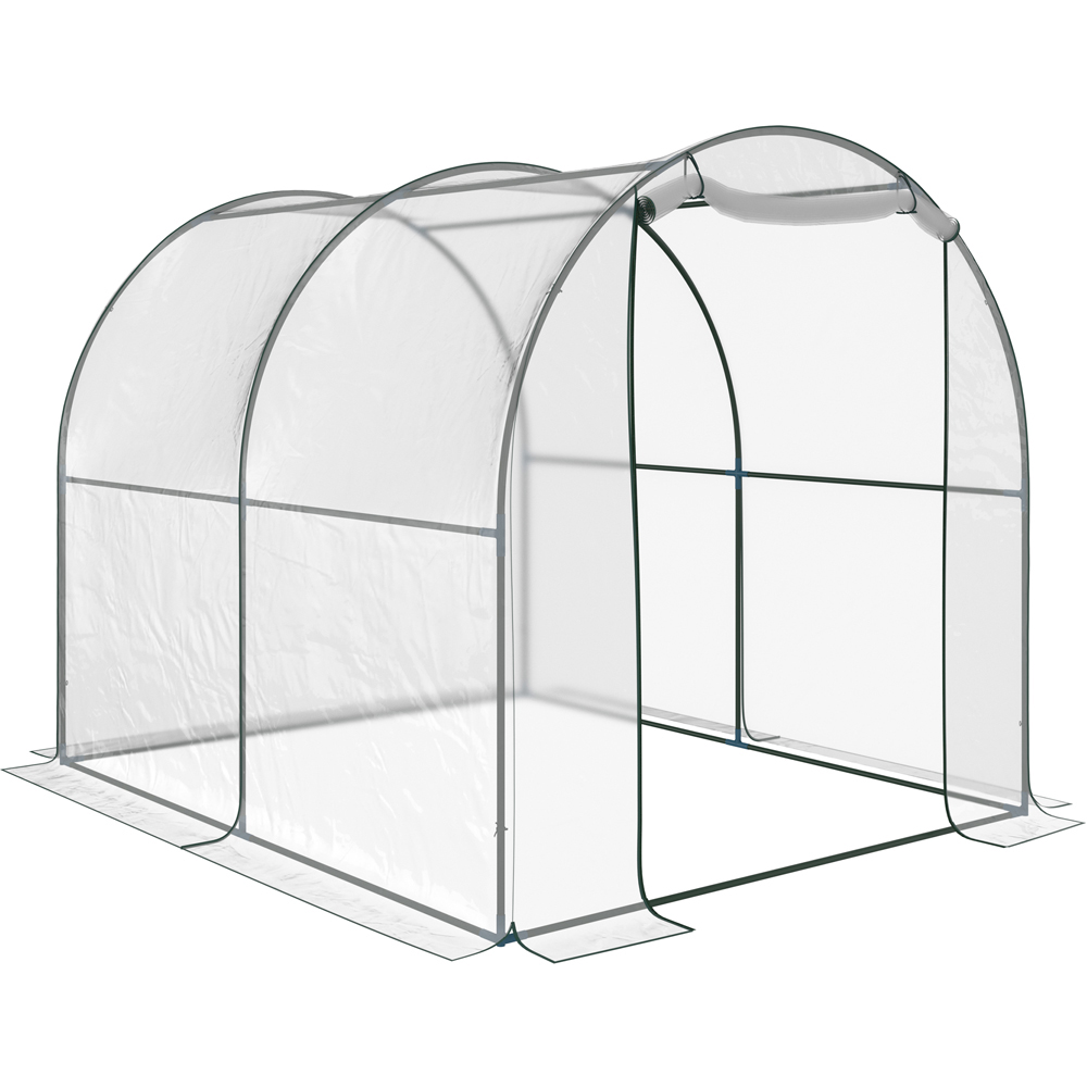 Outsunny Clear Steel 6.5 x 8.2ft Walk-In Greenhouse Image 1