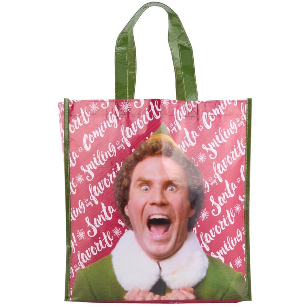 Assorted Elf Christmas Shopper Bag Red or Green Image 2
