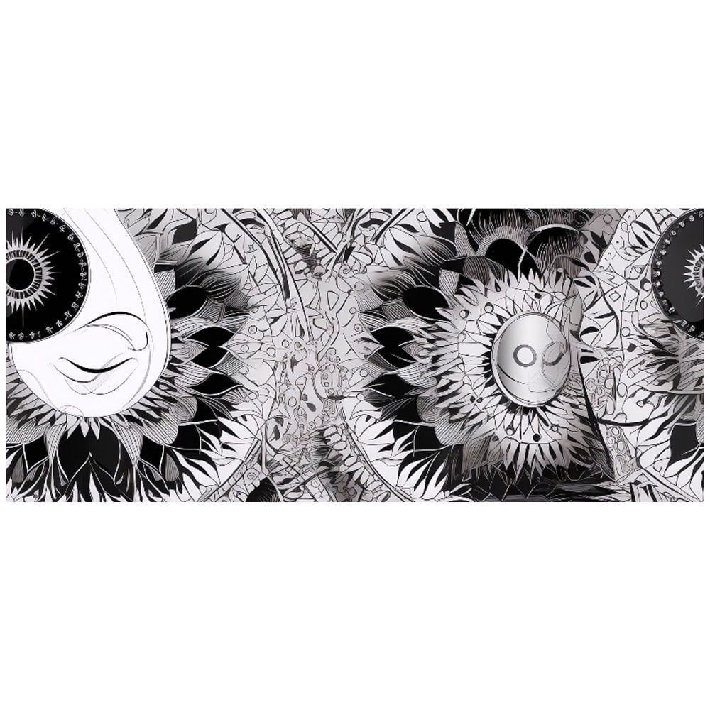Warren Reed Designer Abstract Moon and Sun Glass Bathroom Splashback 25 x 60cm Image 2