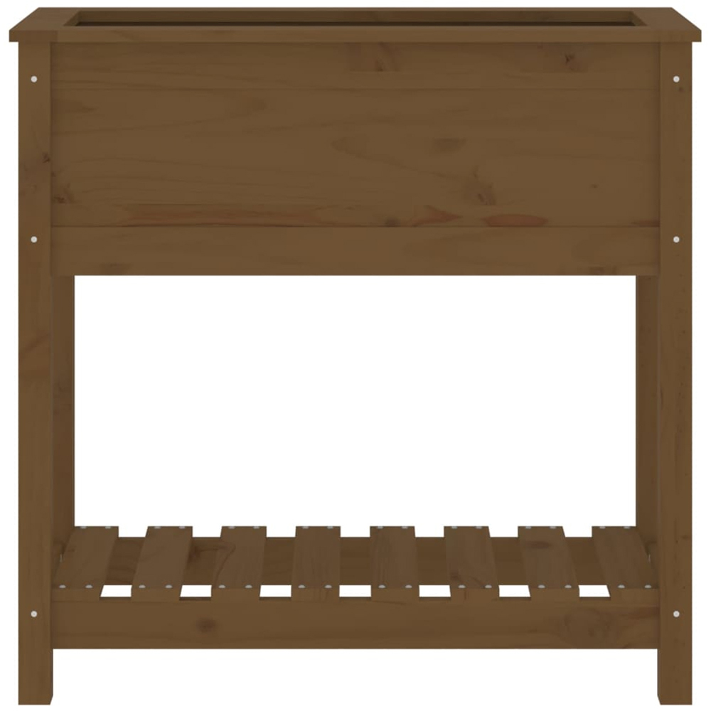 vidaXL Single Shelf Brown Solid Pine Wood Garden Planter 82.5 x 34.5 x 81cm Image 4