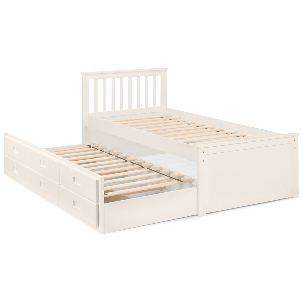 Julian Bowen Surf White Maisie Bed with Underbed and Drawers Image 3