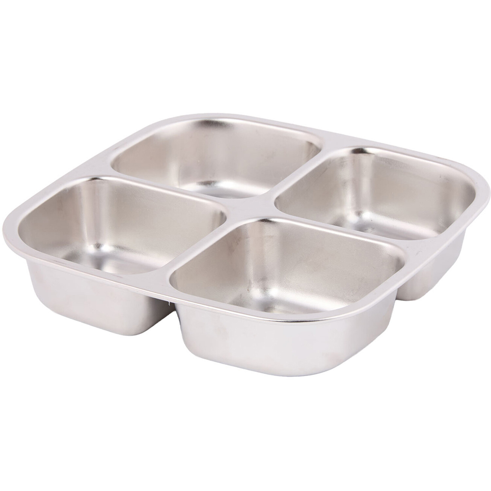 4 Compartment Stainless Steel Snack Box Image 3