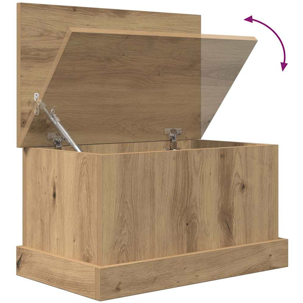 vidaXL Artisan Oak Storage Box with Lift Top Lid Image 9