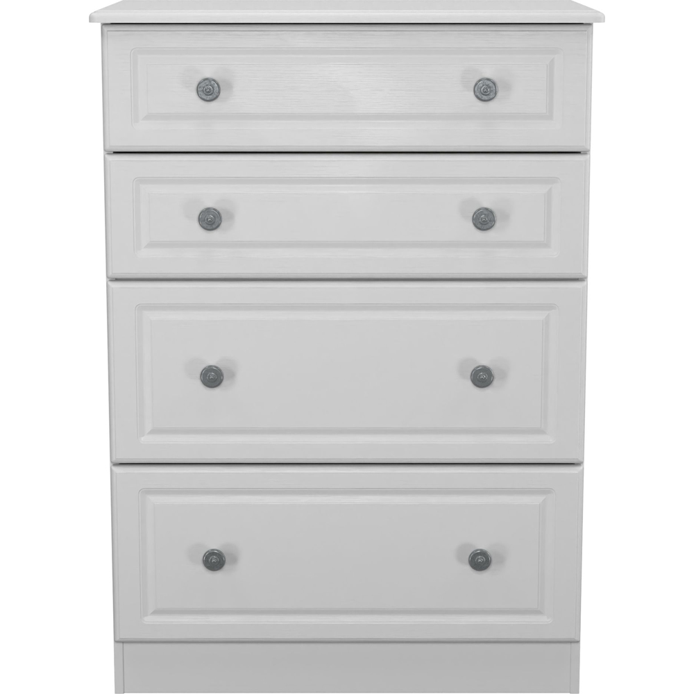Crowndale Pembroke 4 Drawer Grey Ash Deep Chest of Drawers Ready Assembled Image 2