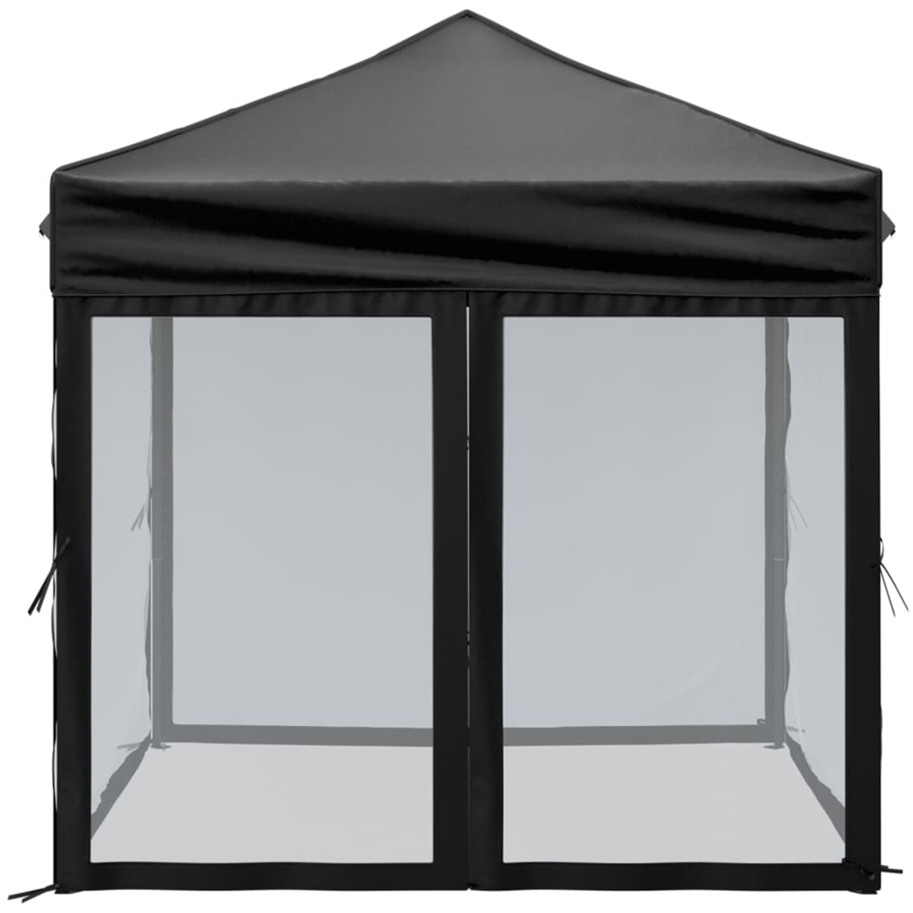 vidaXL 2 x 2m Black Foldable Party Tent with Sidewalls Image 4