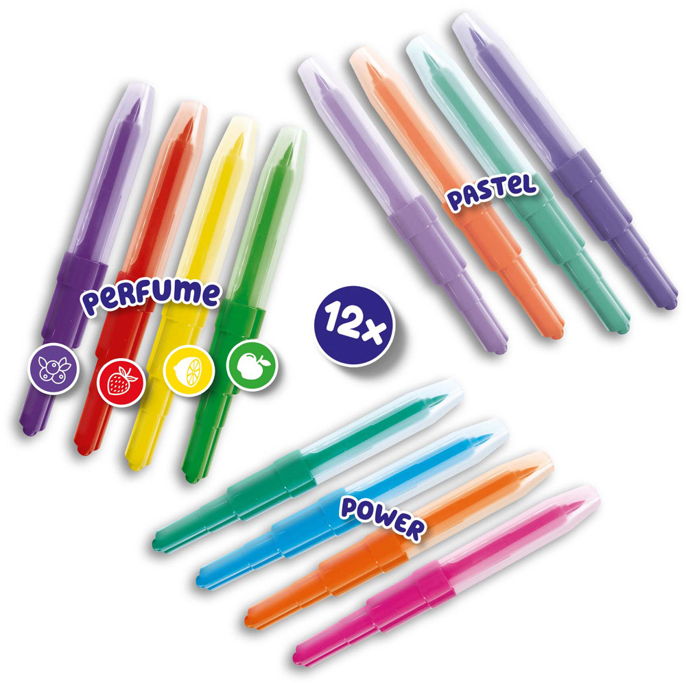SES Creative Assorted Colour Power Pastel and Perfume Blow Airbrush Pen 12 Pack Image 2