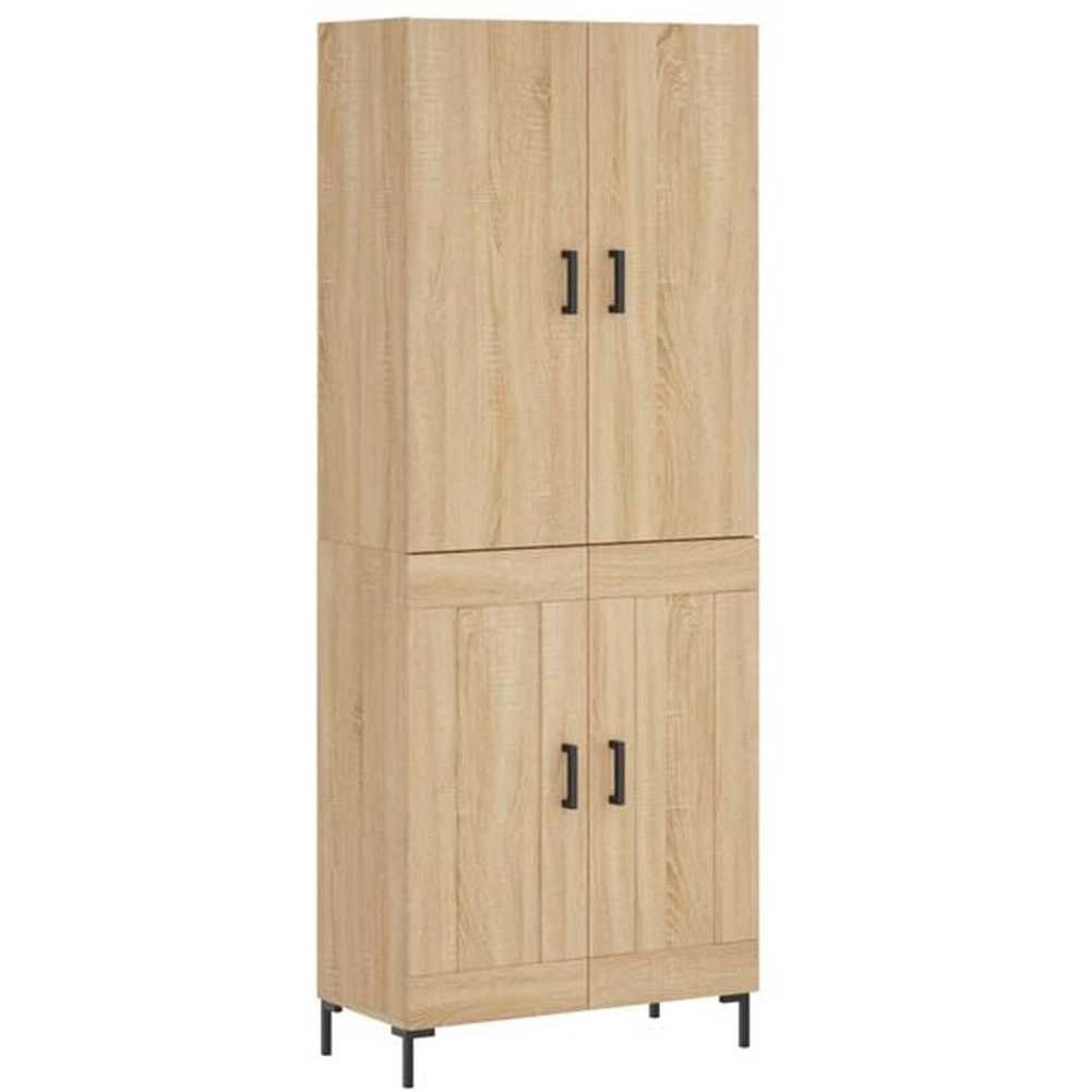 vidaXL 4 Door Sonoma Oak Highboard Image 2