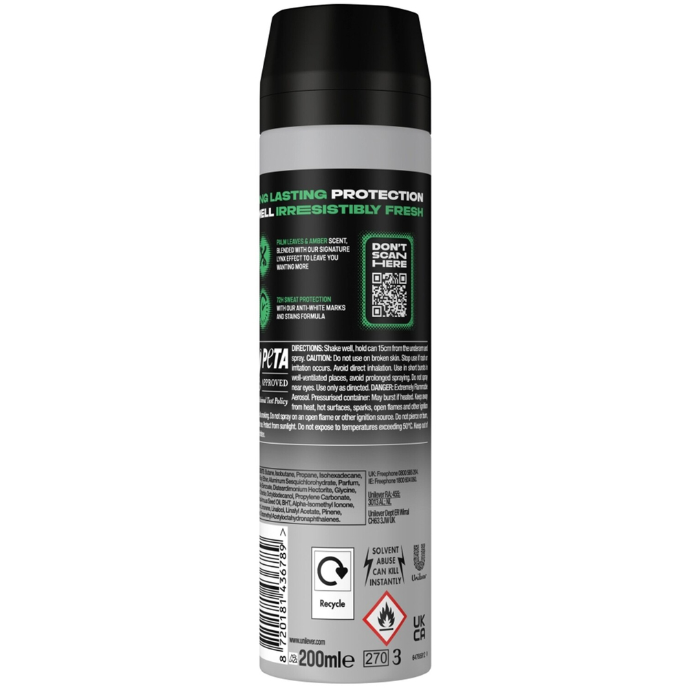 Lynx Anti Perspirant Deodorant Spray 200ml Jungle Fresh Image 2