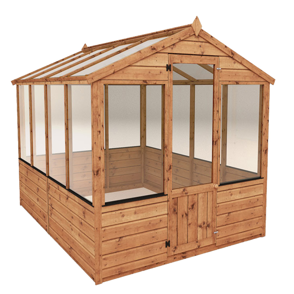 Mercia Wooden 8 x 6ft Traditional Greenhouse Image 1