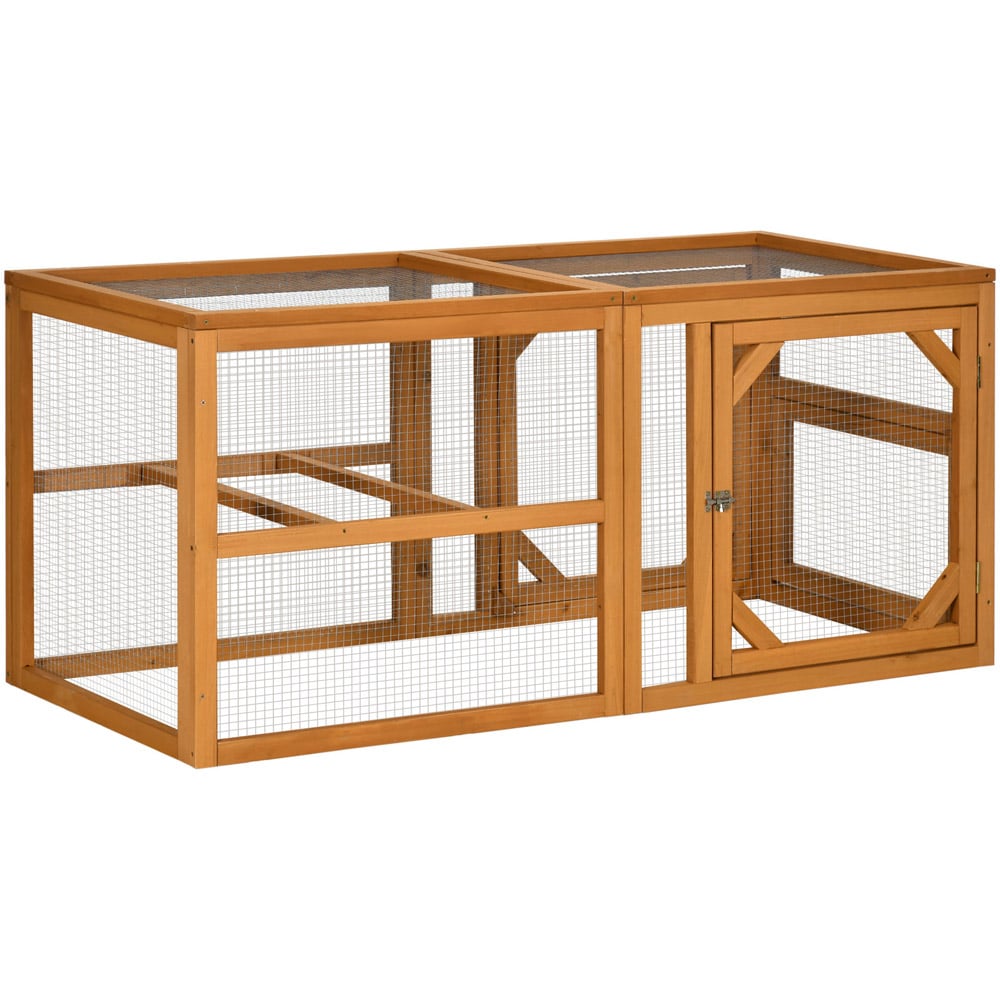 PawHut Wooden Chicken Coop with Perches Image 1