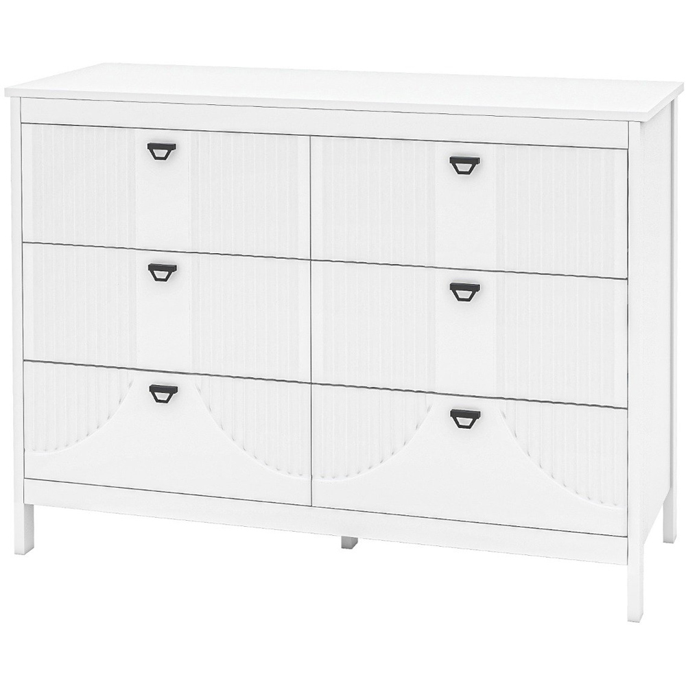 Costway 3 Drawer White Dresser with Anti-Toppling Kit Image 2