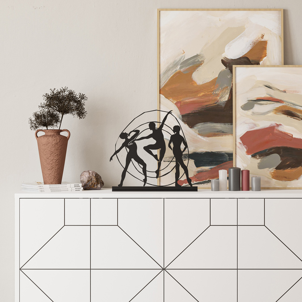Decortie Black Metal Modern Pose Home Decoration Ornament Image 3