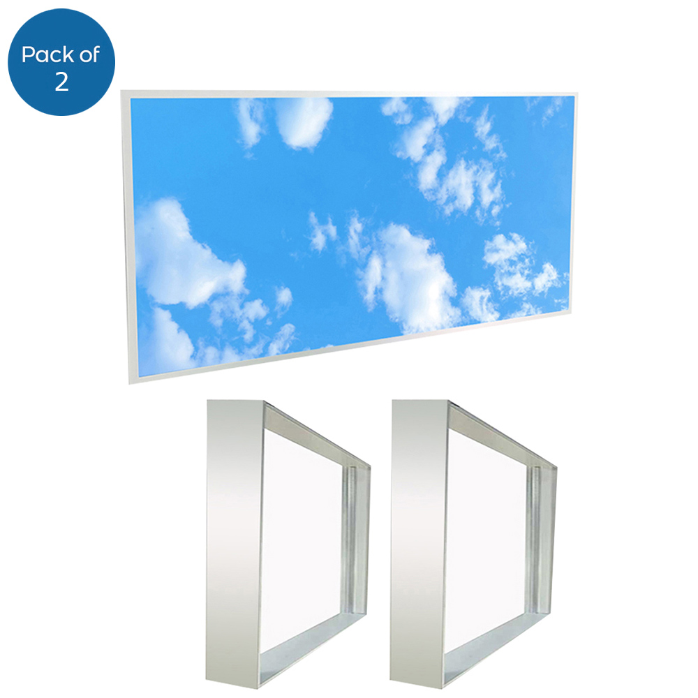 ENER-J 60W LED 2D Sky Picture Backlit Panel 1195 x 595mm 2 Pack Image 3