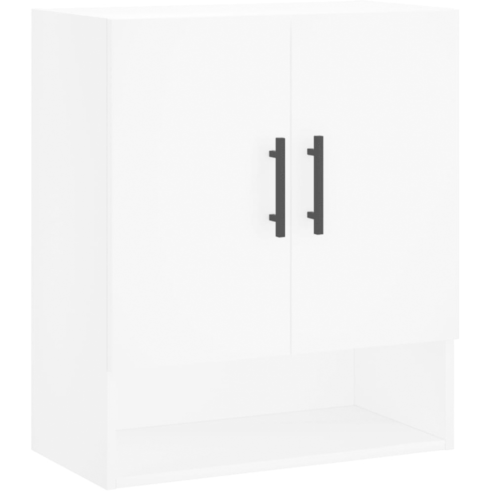 vidaXL 2 Door Single Shelf White Wall Cabinet Image 2